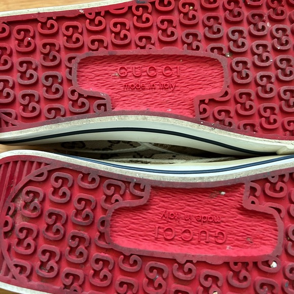 Gucci Monogram Platform Loafers Brown Slip-On Shoes - Picture 7 of 11